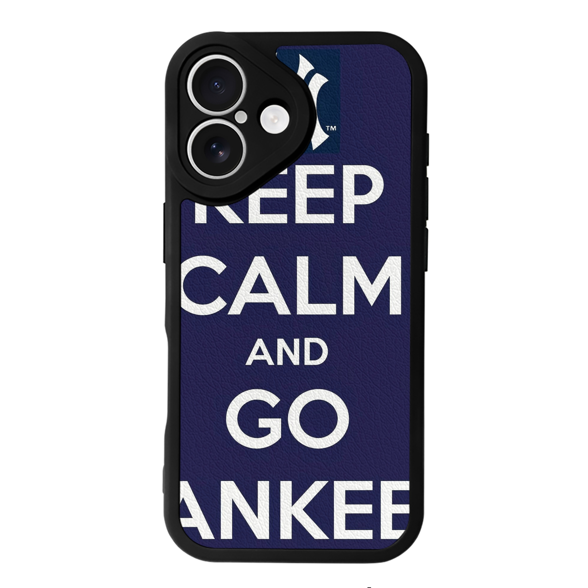 New York Yankees Keep Calm and Go Yankees IPhone 16 Silicone Leather Case – UV Print, Lambskin Texture – Perfect Fit, Wireless Charging Compatible, Scratch Resistant, Precise Cutouts – Stylish Protection For IPhone 16